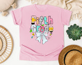 Fifth Grade Paper Bow graphic tee in Blossom