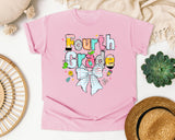 Fourth Grade Paper Bow graphic tee in Blossom