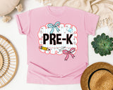 Pre-K Scallop Bow graphic tee in Blossom