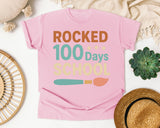 Rocked 100 Days Of School graphic tee in Blossom