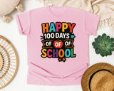 Happy 100 Days Of Of Of School graphic tee in Blossom