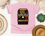 100 Days Of Knowledge Unleashed graphic tee in Blossom