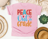 Peace Out 5th Grade Orange graphic tee in Blossom