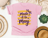Made It To May graphic tee in Blossom