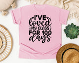 I've Loved My Class For 100 Days White graphic tee in Blossom