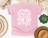 I've Loved My Class For 100 Days White 2 graphic tee in Blossom