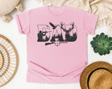 Dad Hunting Grey graphic tee in Blossom