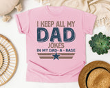 I Keep All My Dad Jokes In My Dad-A-Base Grey graphic tee in Blossom