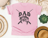 Dad Fishing Rods graphic tee in Blossom