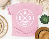 Dad Est 25 White graphic tee in Blossom