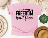 Freedom Isn't Free White graphic tee in Blossom