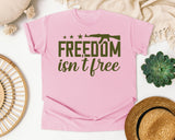 Freedom Isn't Free Brown graphic tee in Blossom