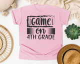Game On 4th Grade Grey graphic tee in Blossom