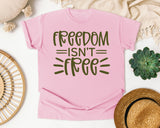 Freedom Isn't Free Brown 2 graphic tee in Blossom