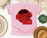 Rangers Volleyball Dad graphic tee in Blossom