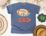 Football Dad Orange 2 graphic tee in Blue Jean