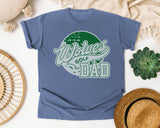 Wolves Golf Dad graphic tee in Blue Jean