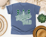 Wolves Rowing Dad graphic tee in Blue Jean