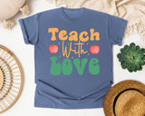 Teach With Love graphic tee in Blue Jean