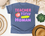 Teacher Of Tiny Humans graphic tee in Blue Jean