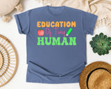 Educator Of Tiny Humans graphic tee in Blue Jean