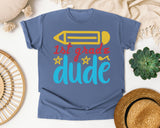 1st Grade Dude White 2 3 graphic tee in Blue Jean