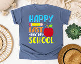 Happy Last Day Of School graphic tee in Blue Jean