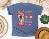 Teacher Llama Ain't Got Time For Your Drama graphic tee in Blue Jean