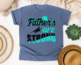 Fathers Are Strong White 2 graphic tee in Blue Jean