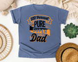 100 Percent Pure Super Dad White 2 graphic tee in Blue Jean