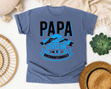 Papa The Only Man Who Loves Me Unconditionally White 2 graphic tee in Blue Jean
