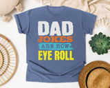 Dad Jokes Are How Eye Roll graphic tee in Blue Jean