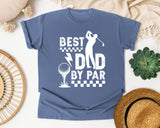 Best Dad By Par White 2 graphic tee in Blue Jean