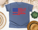 Best Dad Ever Red graphic tee in Blue Jean