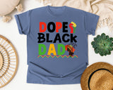 Dope Black Dad White 2 graphic tee in Blue Jean