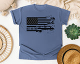 Best Dad Ever Black graphic tee in Blue Jean