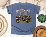 So God Made A Dad graphic tee in Blue Jean