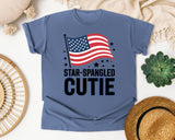 Star Spangled Cutie White 5 graphic tee in Blue Jean