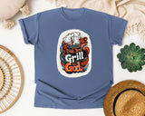 Dad Bod Grill God Brown 2 graphic tee in Blue Jean
