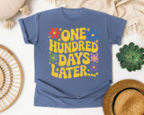 One Hundred Days Later graphic tee in Blue Jean