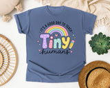 Its A Good Day To Teach Tiny Humans Rainbow graphic tee in Blue Jean