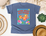 Goodbye Students Hello Sunshine graphic tee in Blue Jean