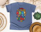Happy First Day Of School Colorful graphic tee in Blue Jean