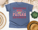 Teaching Our Future Leaders graphic tee in Blue Jean