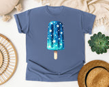 Blue Star Popsicle graphic tee in Blue Jean
