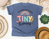 Its A Good Day To Teach Tiny Humans graphic tee in Blue Jean