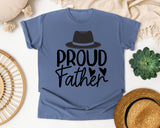 Proud Father Black graphic tee in Blue Jean