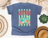 Lesson Plan Beach Repeat graphic tee in Blue Jean