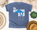 The Walking Dad White graphic tee in Blue Jean