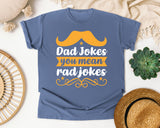 Dad Jokes You Mean Rad Jokes White graphic tee in Blue Jean